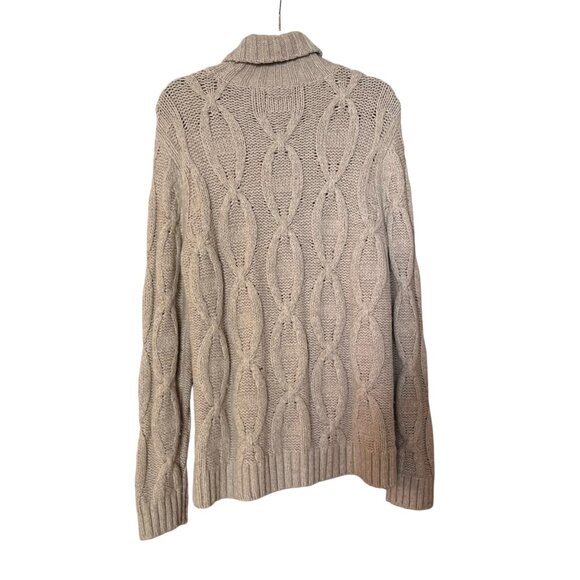 Abercrombie & Fitch Chunky Cable Knit Sweater Turtleneck Womens Size Medium - Picture 2 of 4